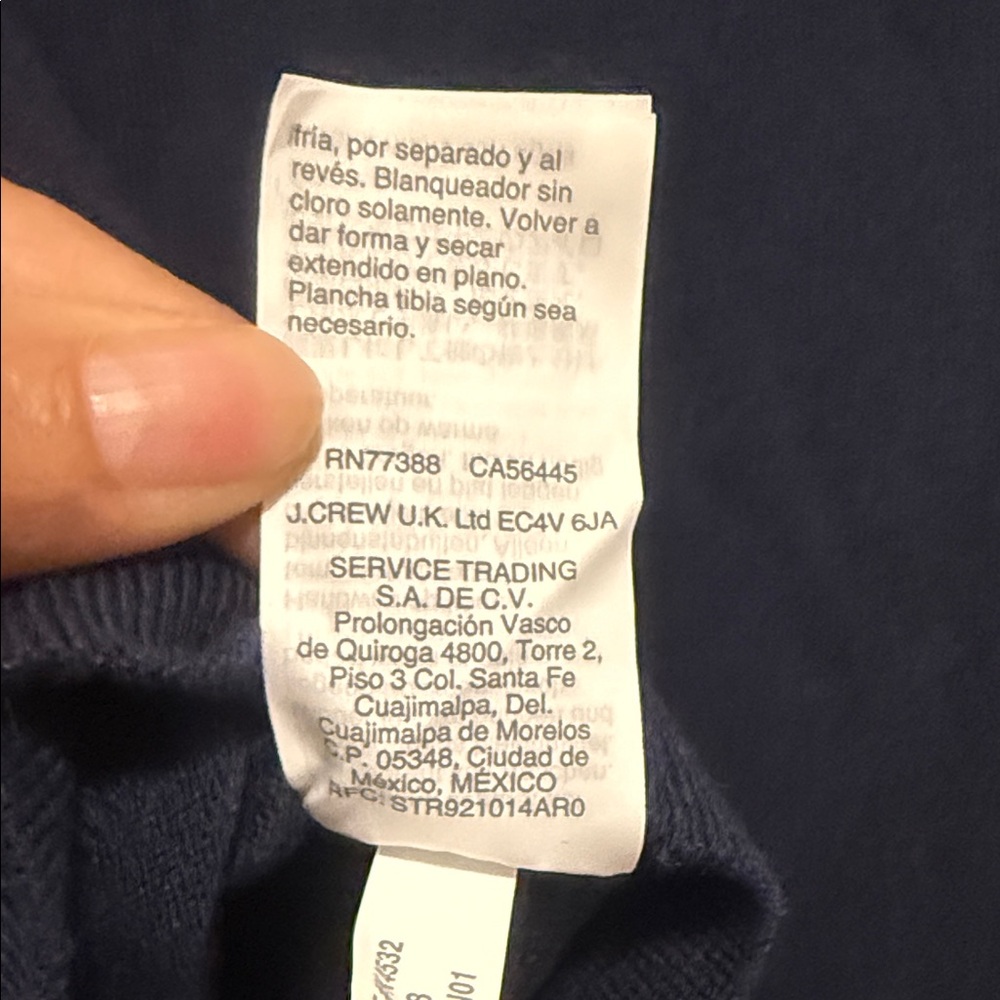 J. Crew Dark Blue Cardigan with Vibrant Pink Detailing - Picture 8 of 9